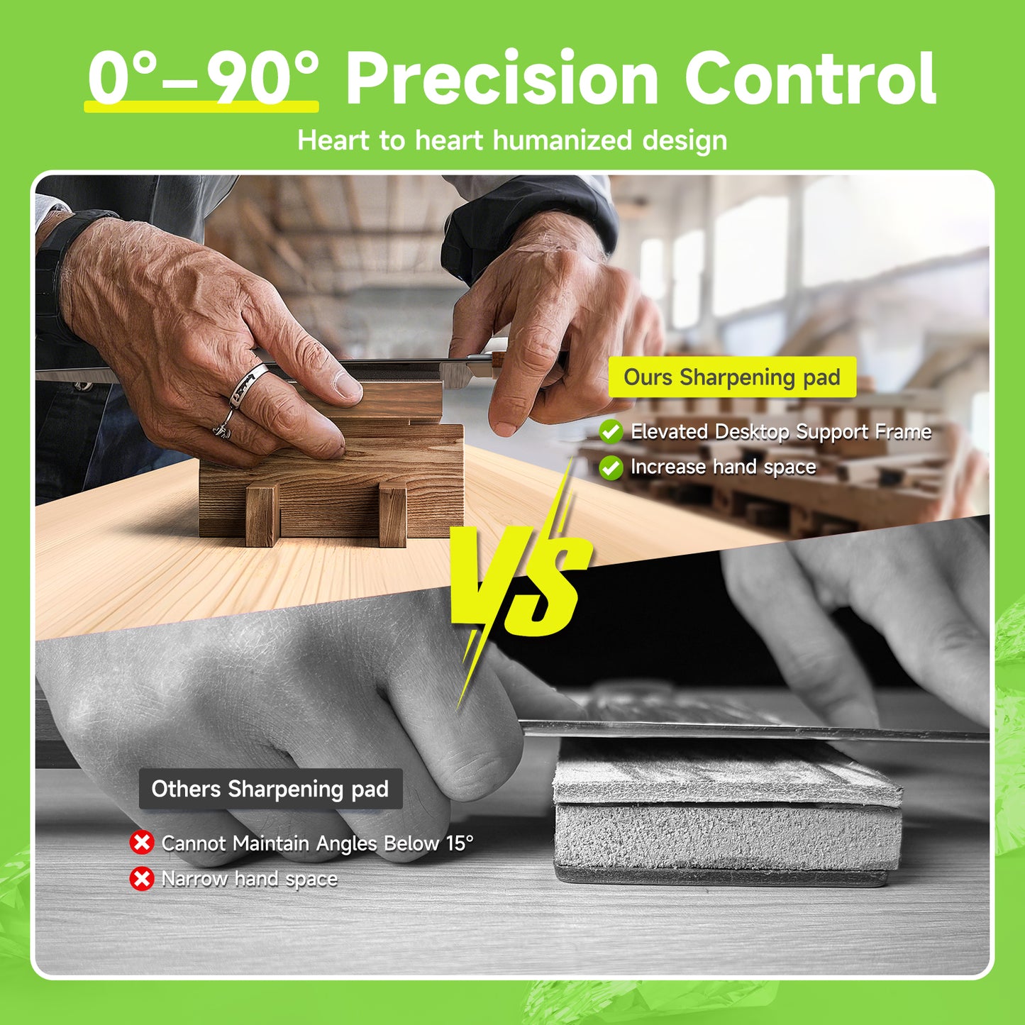 cheefarcuut leather strop for knife sharpening preload with diamond polishing compounds,double sided genuine cowhide,Knife Sharpening Strop,Knife Stropping Block 15.7''x3.1''