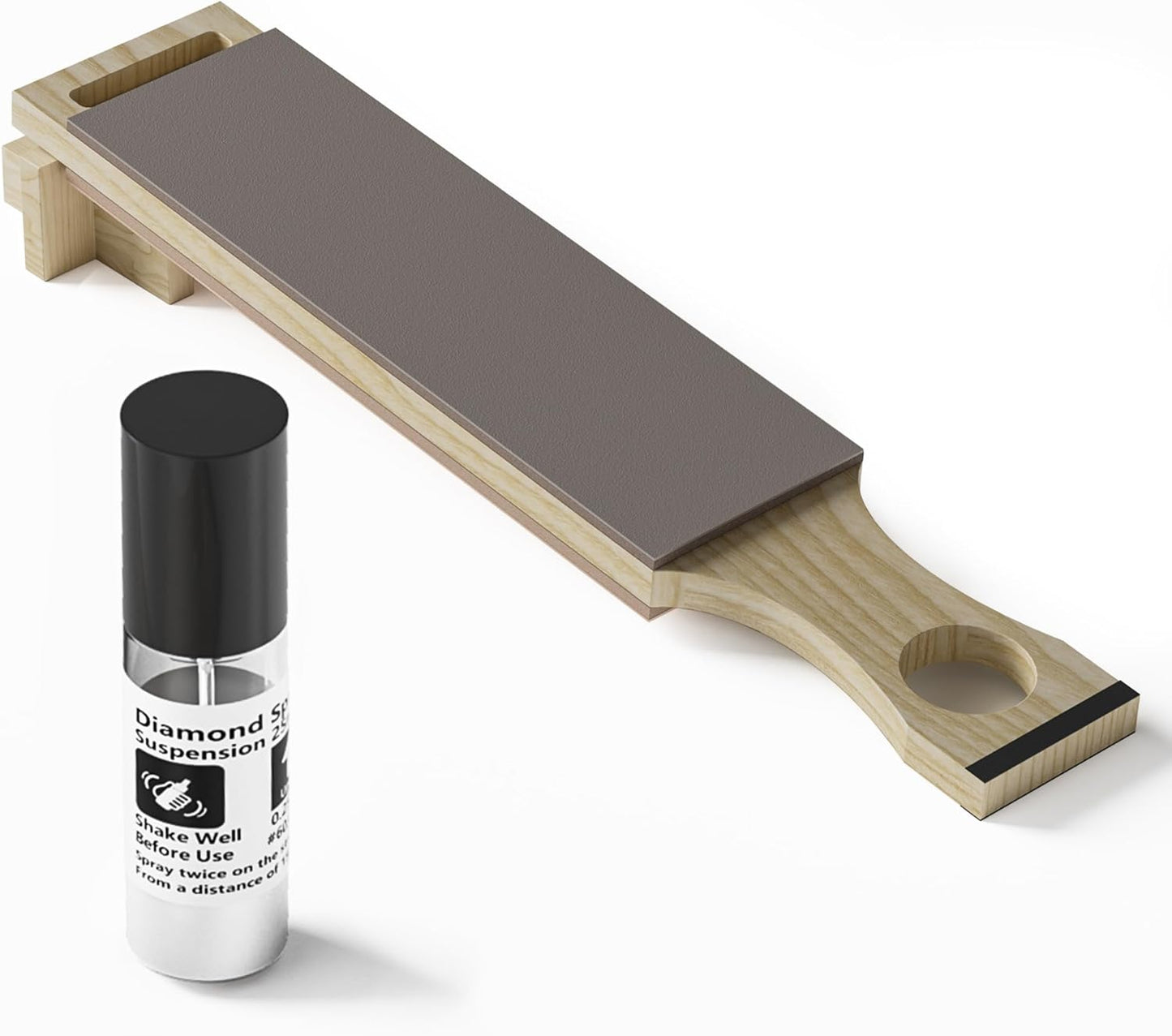 cheefarcuut leather strop for knife sharpening preload with diamond polishing compounds,double sided genuine cowhide,Knife Sharpening Strop,Knife Stropping Block 15.7''x3.1''