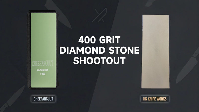EdgeWorks Knife Studio Review: Cheefarcuut 400 Grit vs HK Knife Works 400 EH