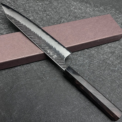 Japanese 210mm Kiritsuke gyuto knife Yoshimi Kato handmade AS steel Tsuchime finished kitchen knife