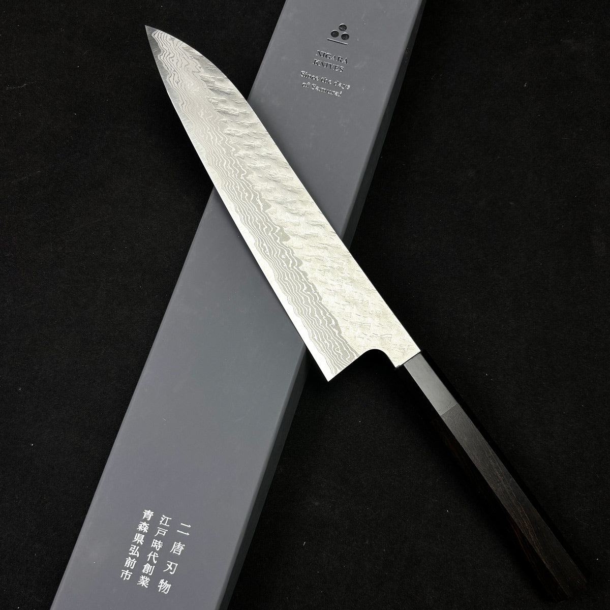 Japanese chef's knife Nigara VG10 Damascus Tsuchime Gyuto knife 240mm sharpknives Kiritsuke gyuto knife 240mm（9.4inch）  Double edged