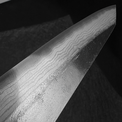 Japanese Hatsukokoro  honesuki  150mm Kumokage Blue #2 carbon steel Kurouchi Damascus yakitori knife