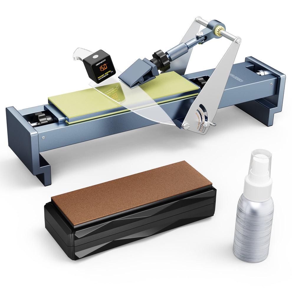 Cheefarcuut Guided Knife Sharpener | Vitrified Diamond, 4-U-Bearing Sy ...