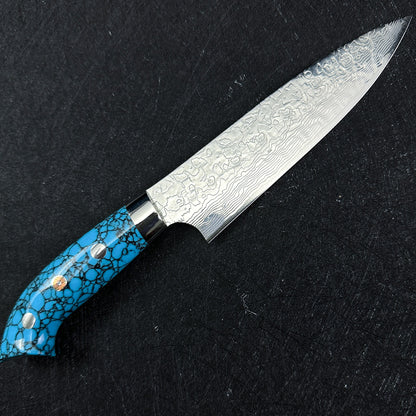 Japanese Takeshi Saji petty knife 130mm R2/SG2 powder steel Mirror damascus knife