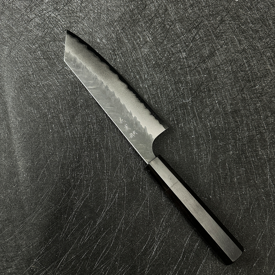 Japanese 170mm bunka knife Yoshimi Kato handmade AS steel Tsuchime finished kitchen knife