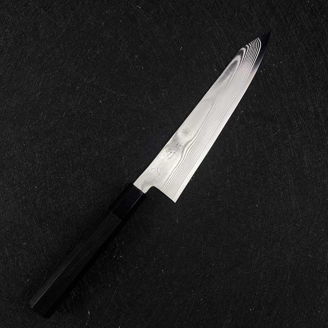 japanese chef knife 210mm kitchen hatsukokoro kiritsuke gyuto Ginsou damascus cooking knife ginsan stainless steel