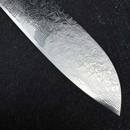 Japanese Takeshi Saji Santoku knife 180mm R2/SG2 powder steel Mirror damascus knife