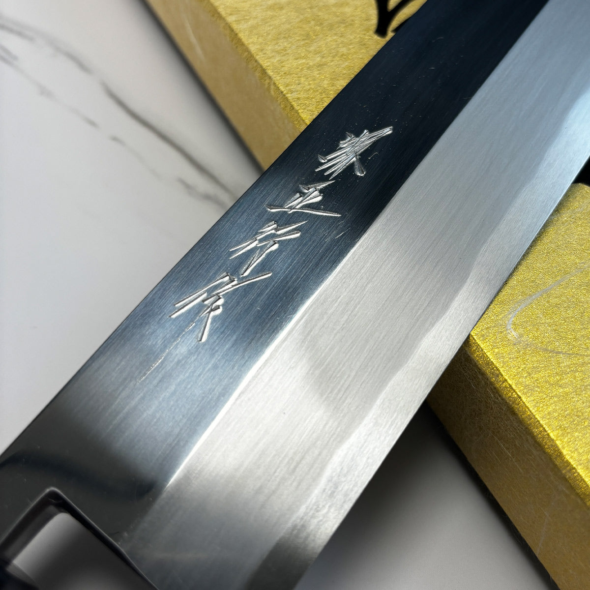 Japanese Tatsuo Ikeda eel knife 240mm mirror finished blue steel 2#  Single edged