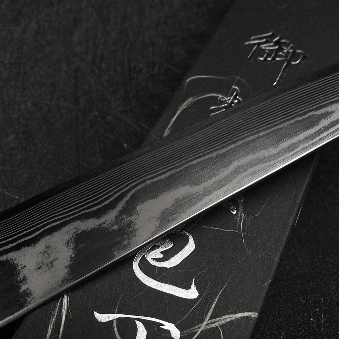japanese chef knife 210mm kitchen hatsukokoro kiritsuke gyuto Ginsou damascus cooking knife ginsan stainless steel