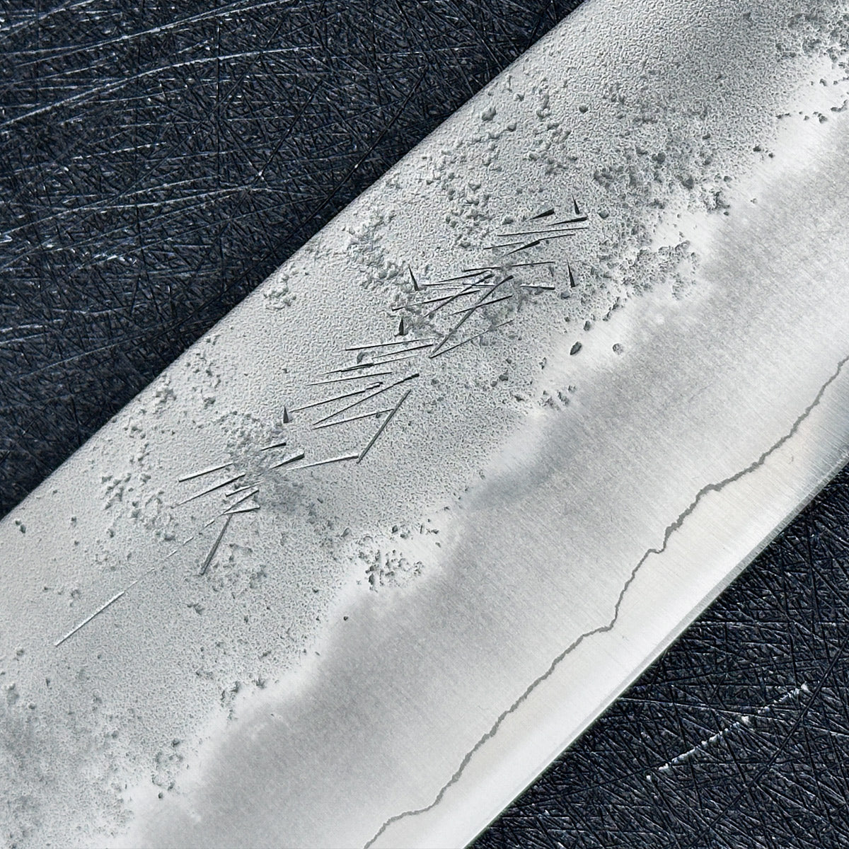 Japanese 165mm santoku kinfe Yoshihiro Ginsan steel nashiji kitchen knife