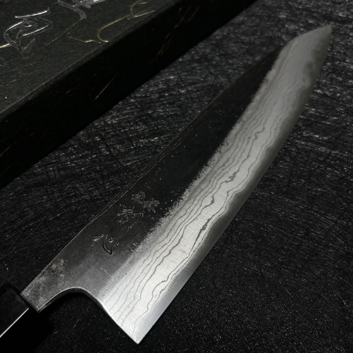 Japanese Hatsukokoro gyuto knife 210mm blade length Aogami#2 blue carbon steel Damascus kitchen knife Kumokage chefs knife (Gyuto knife)
