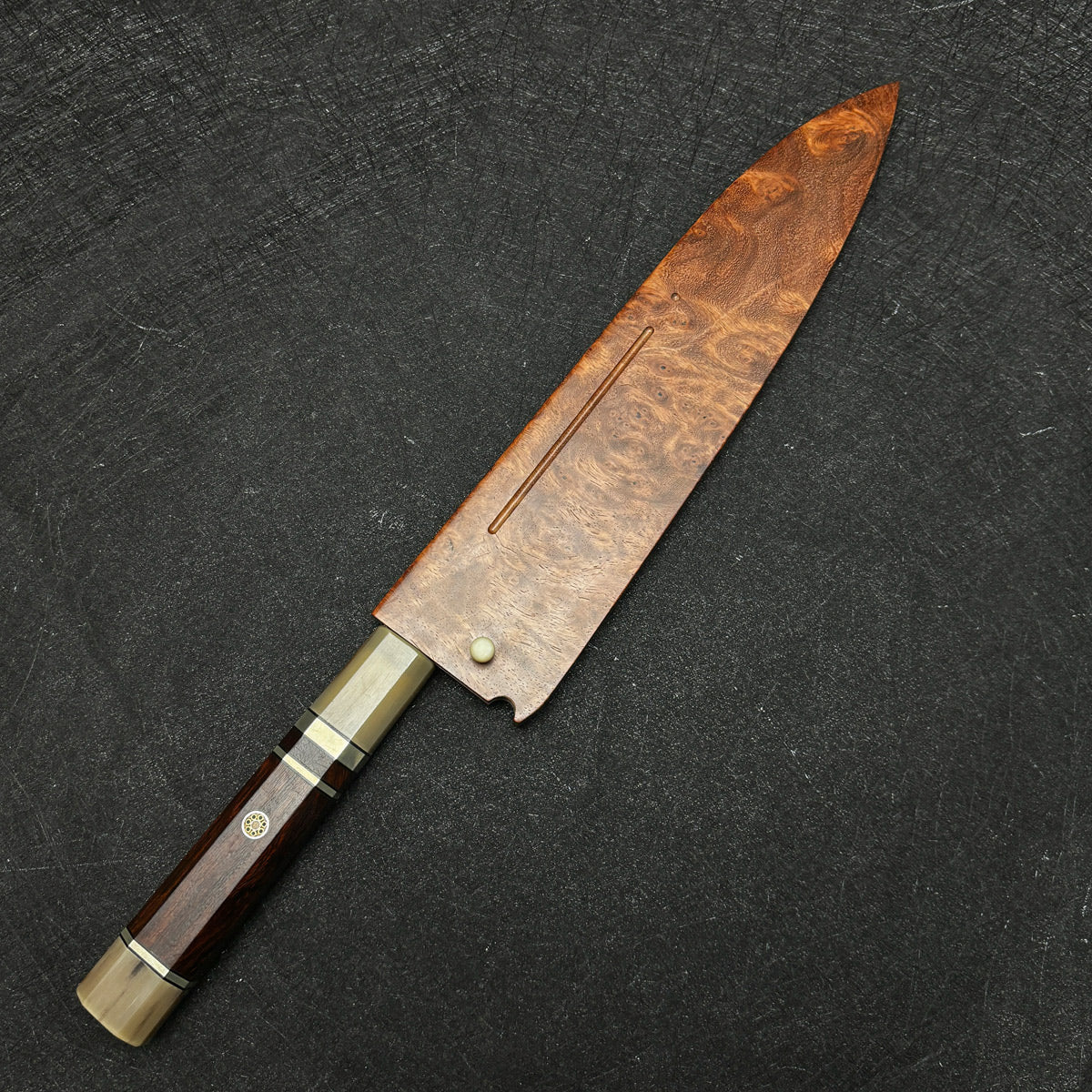 Japanese honyaki 240 gyuto knife Yoshikazu Ikeda chef knife Japanese kitchen knife