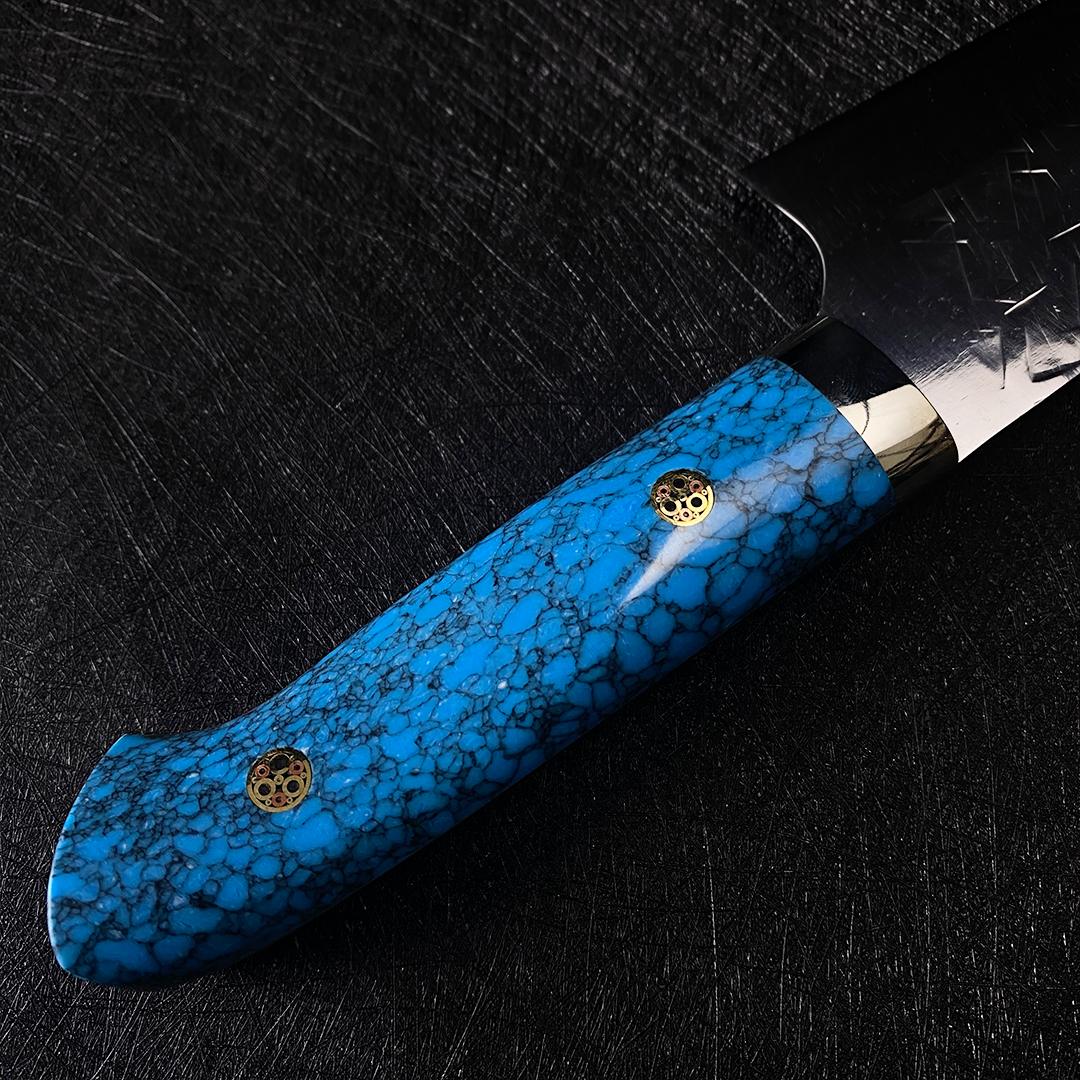 Japanese kitchen knife 180mm santoku kinfe Takeshi Saji cooking knife SRS13 powder steel sharp knife