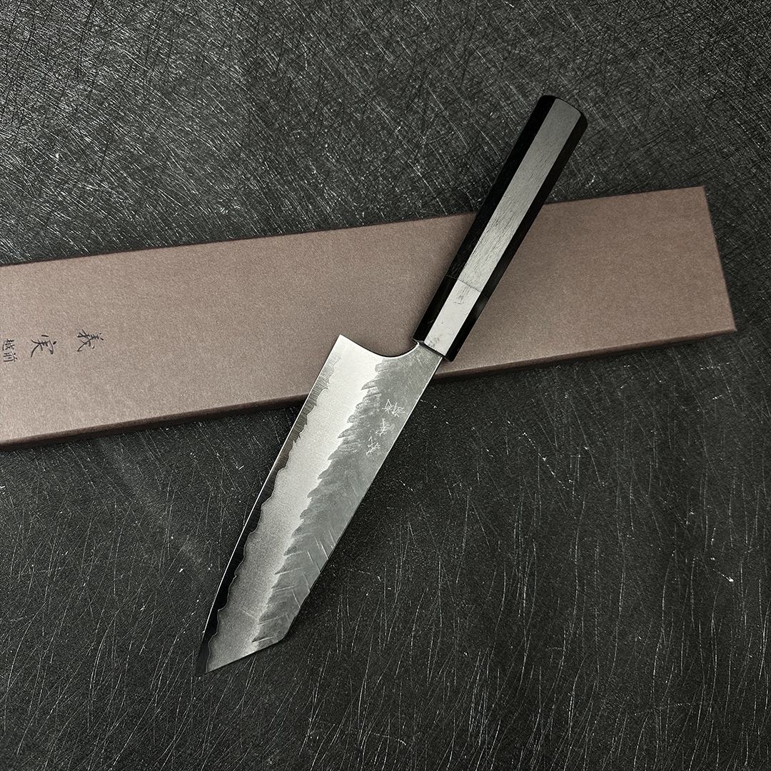Japanese 170mm bunka knife Yoshimi Kato handmade AS steel Tsuchime finished kitchen knife