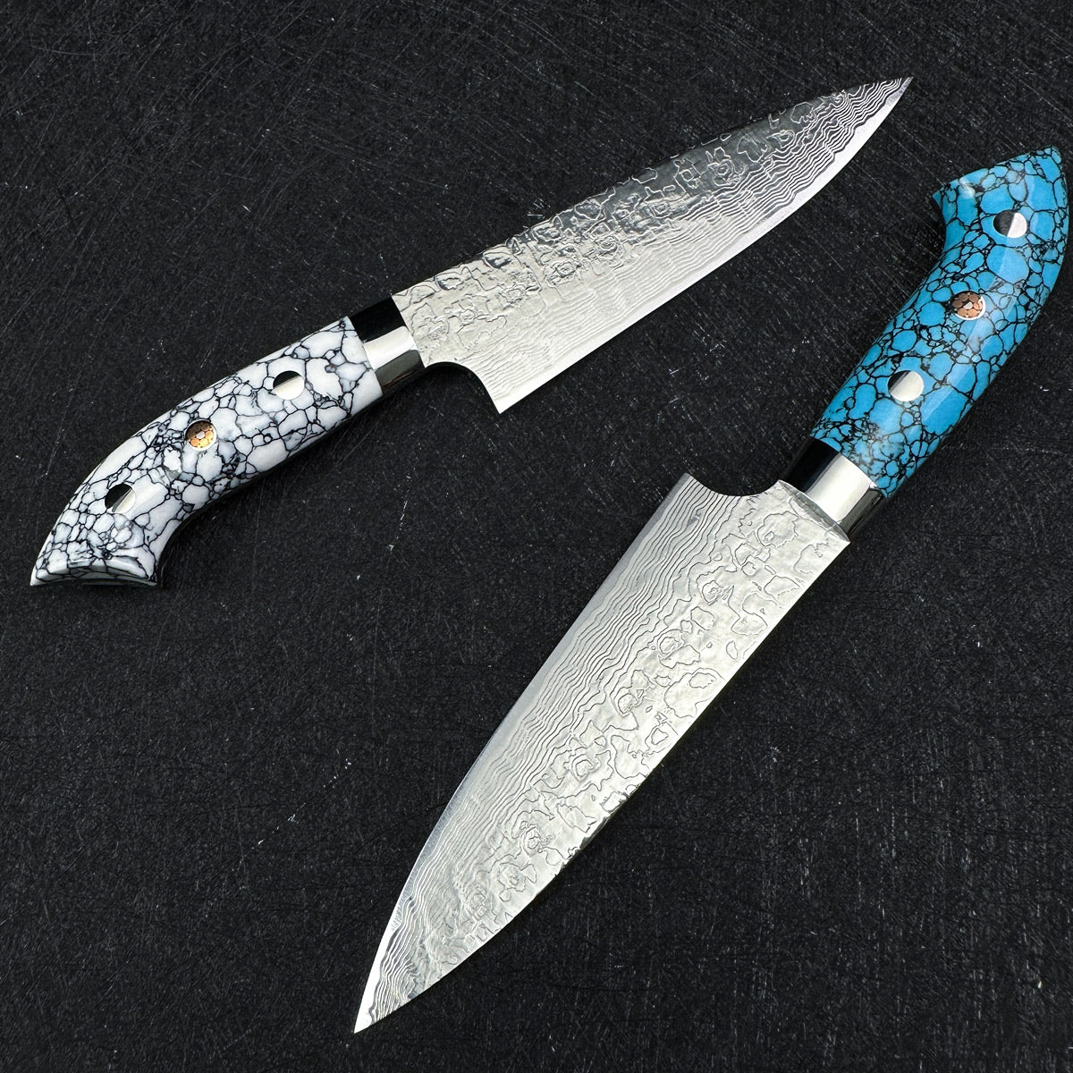 Japanese Takeshi Saji petty knife 130mm R2/SG2 powder steel Mirror damascus knife