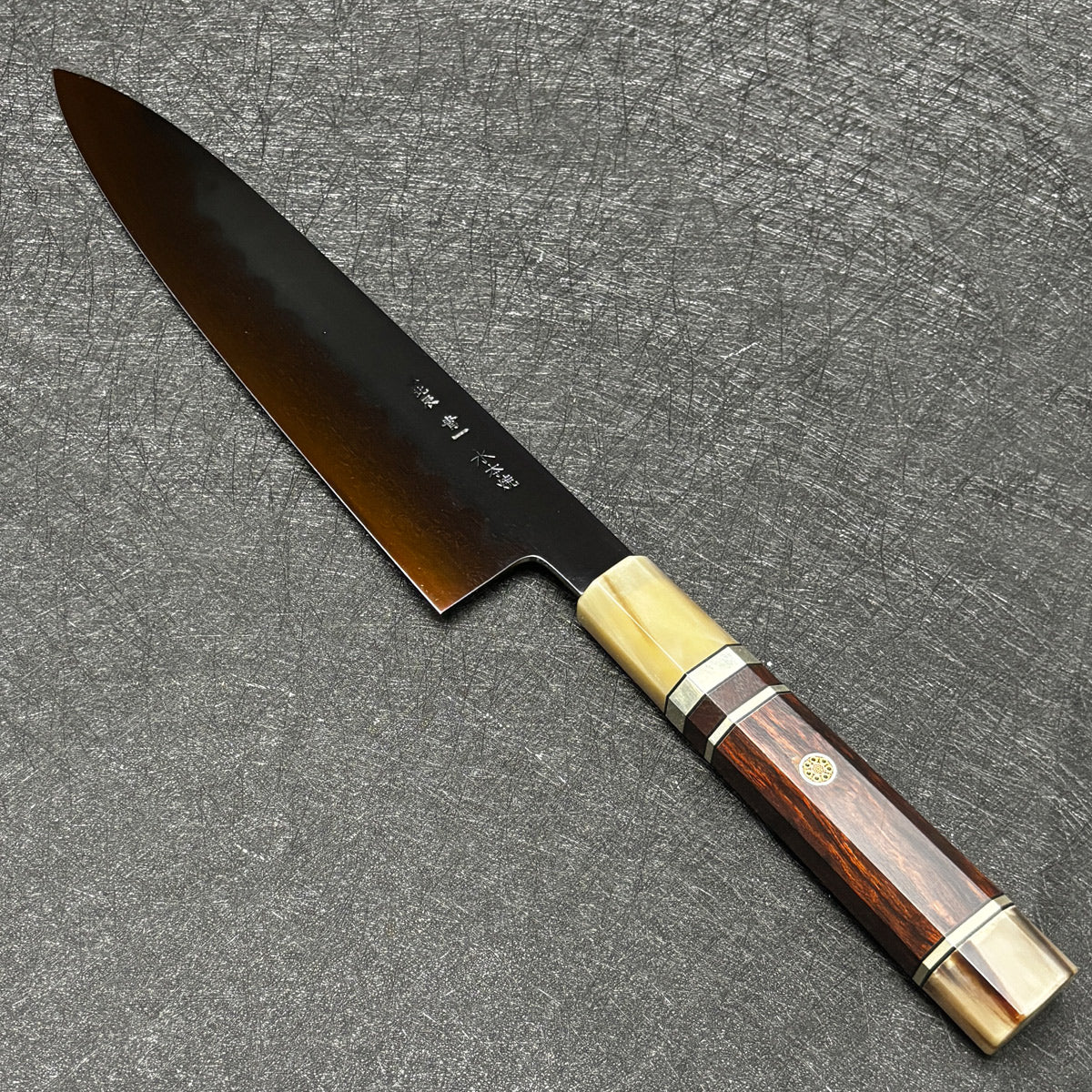Japanese honyaki 240 gyuto knife Yoshikazu Ikeda chef knife Japanese kitchen knife