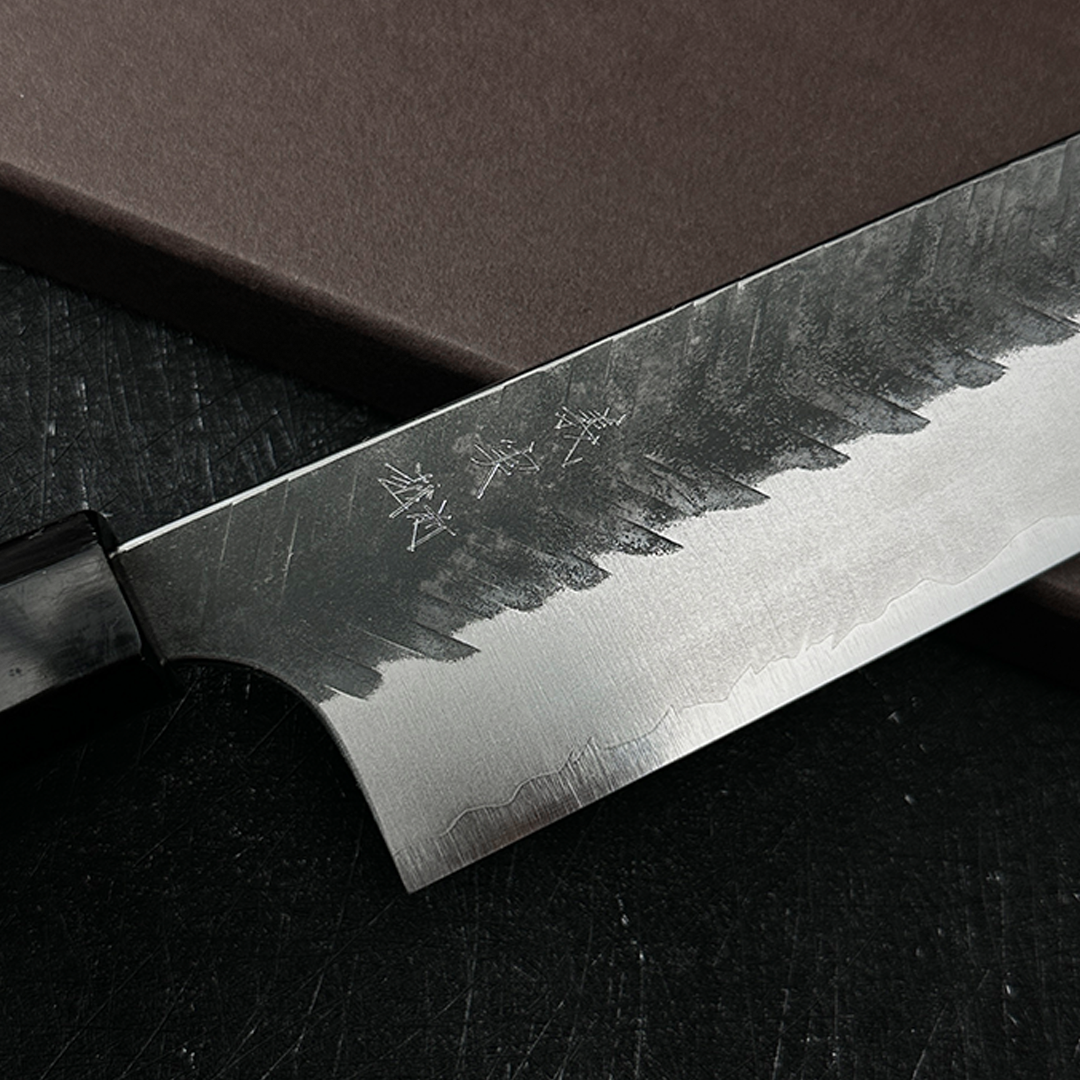 Japanese 170mm bunka knife Yoshimi Kato handmade AS steel Tsuchime finished kitchen knife