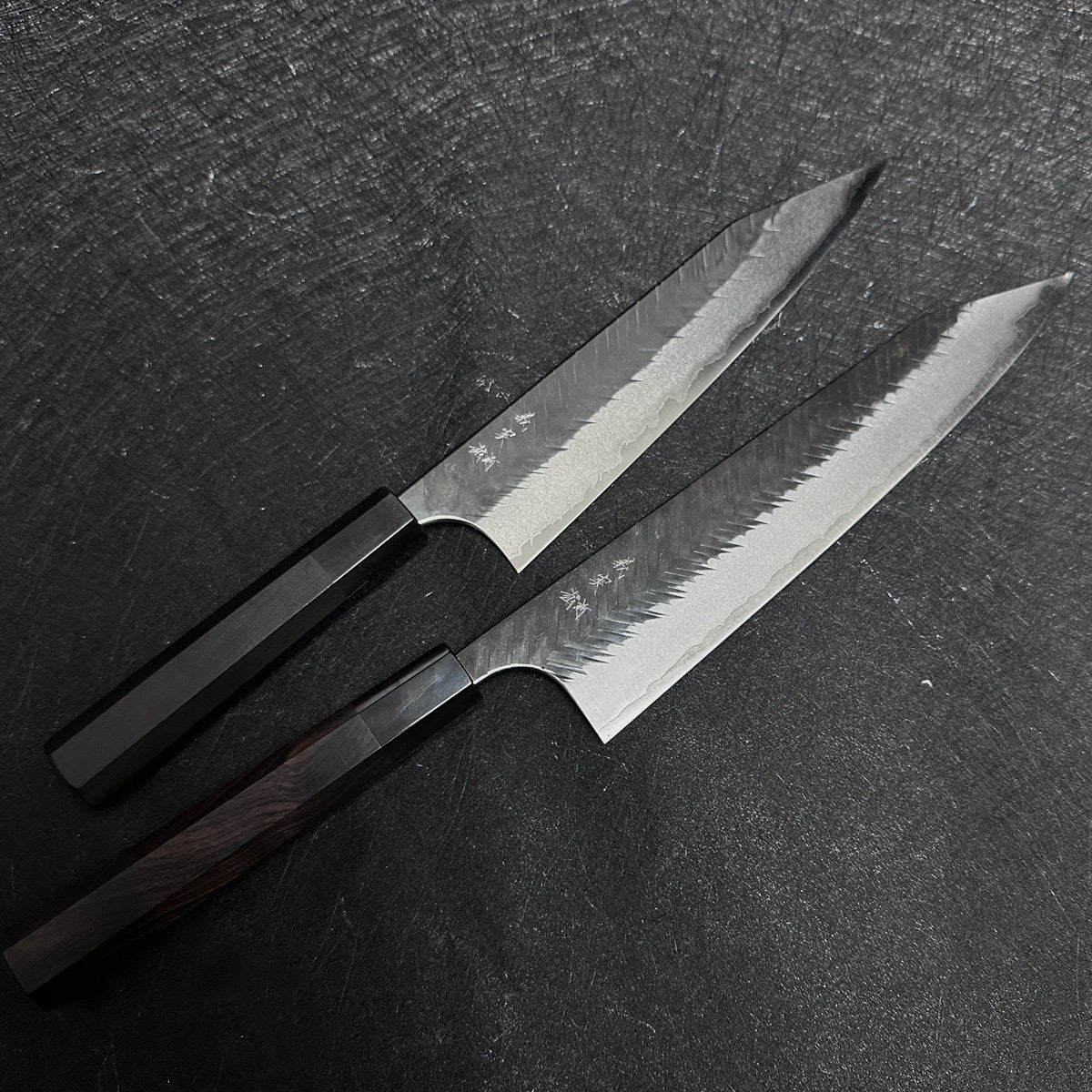 Japanese 210mm Kiritsuke gyuto knife Yoshimi Kato handmade AS steel Tsuchime finished kitchen knife
