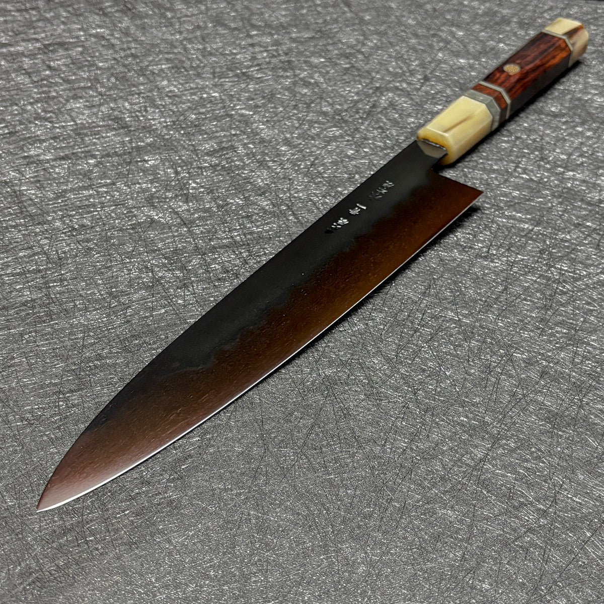 Japanese honyaki 240 gyuto knife Yoshikazu Ikeda chef knife Japanese kitchen knife