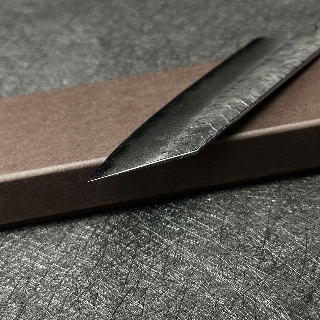 Japanese 170mm bunka knife Yoshimi Kato handmade AS steel Tsuchime finished kitchen knife