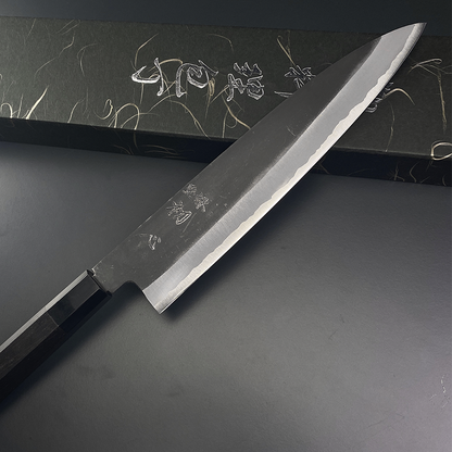 japanese chef knife 240mm kitchen kinfe hatsukokoro  gyuto Aosagi cooking knife blue 2 carbon steel