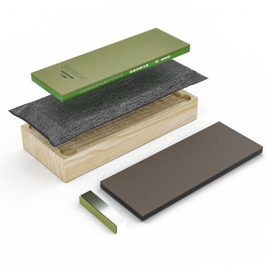 Cheefarcuut Sintered Diamond Sharpening Stone – 400 Grit, Fast Cutting for Super Steels like ZDP189 & S90V