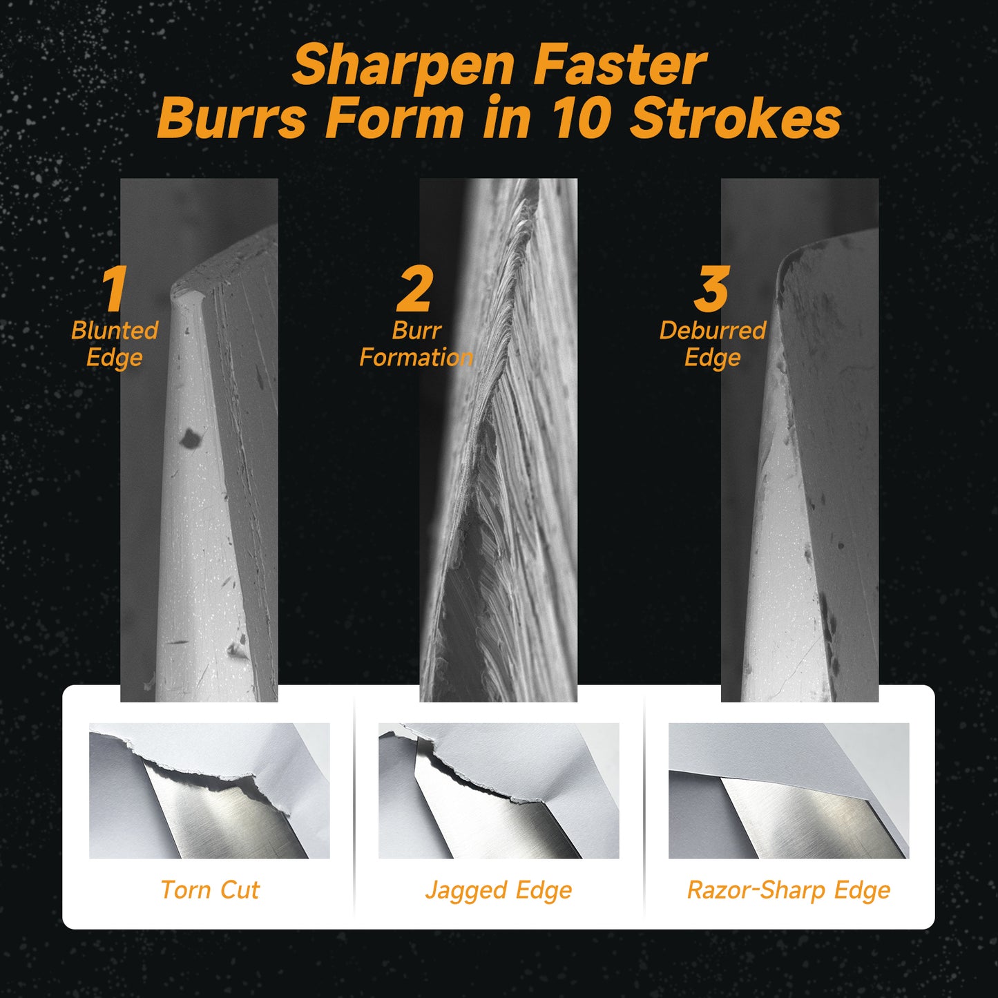 Cheefarcuut Sintered Diamond Sharpening Stone – 400 Grit, Fast Cutting for Super Steels like ZDP189 & S90V