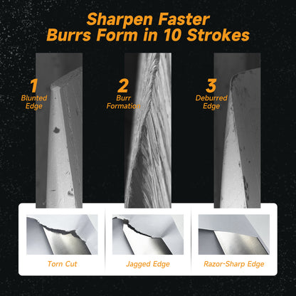 Cheefarcuut Sintered Diamond Sharpening Stone – 400 Grit, Fast Cutting for Super Steels like ZDP189 & S90V