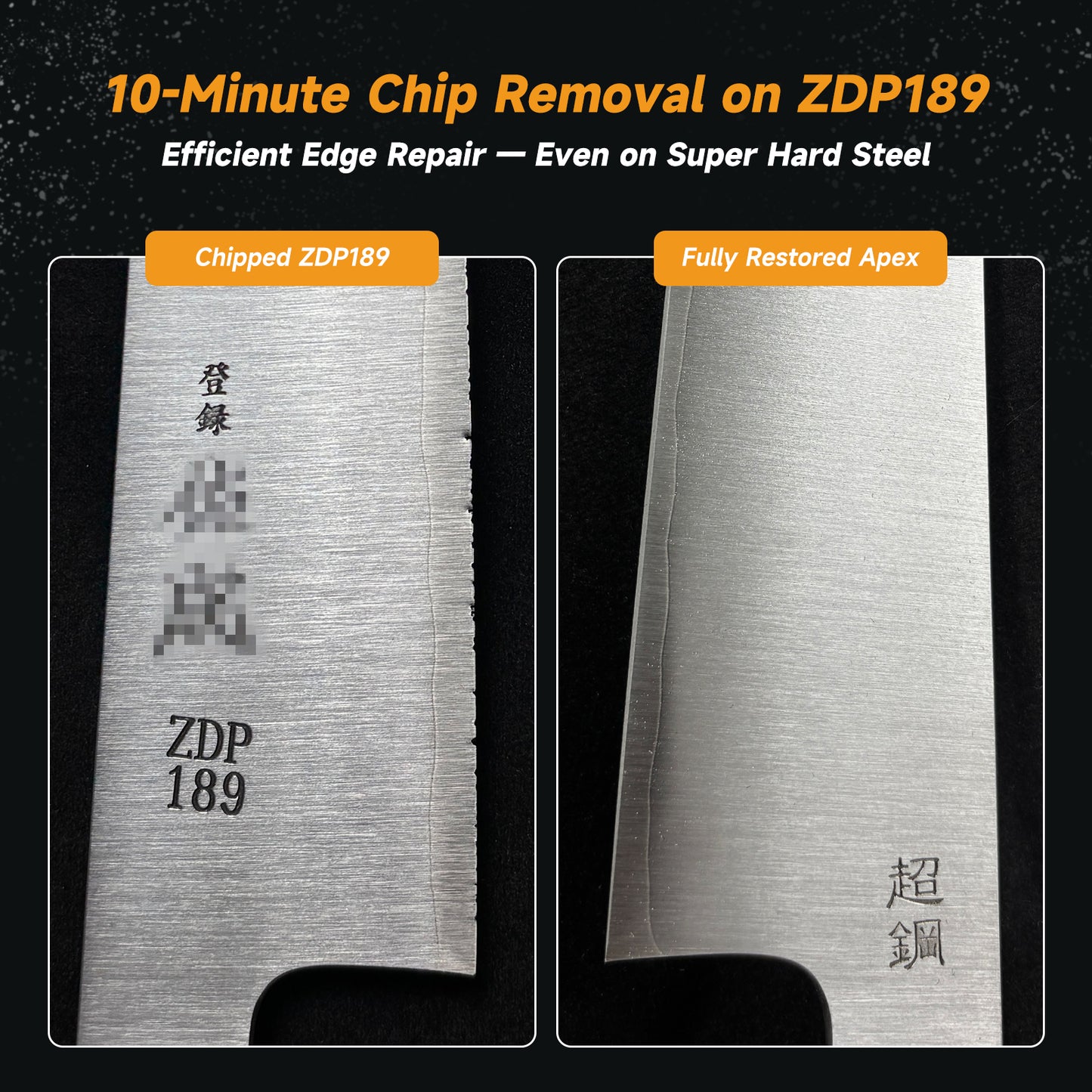 Cheefarcuut Sintered Diamond Sharpening Stone – 400 Grit, Fast Cutting for Super Steels like ZDP189 & S90V