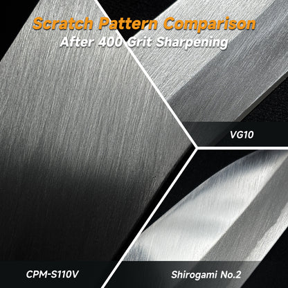 Cheefarcuut Sintered Diamond Sharpening Stone – 400 Grit, Fast Cutting for Super Steels like ZDP189 & S90V