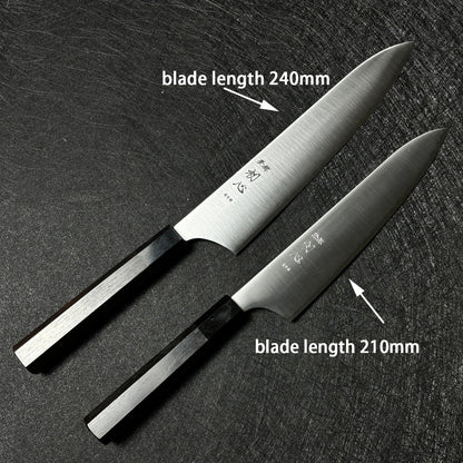 japan-origin  Hatsukokoro chef knife 210/240mm gyutoknife  stainless steel clad with super blue steel   sujihiki Bunka  knife